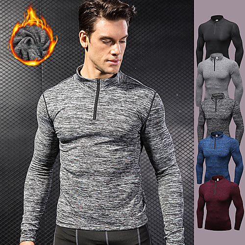 YUERLIAN Men's Half Zip Compression Shirt Running Shirt Athletic Athleisure Long Sleeve Winter Fleece Thermal Warm Breathable Quick Dry Fitness Gym Workout Performance Running Training Sportswear
YUERLIAN Men's Half Zip Compression Shirt Running Shirt Athletic Athleisure Long Sleeve Winter Fleece Thermal Warm Breathable Quick Dry Fitness Gym Workout Performance Running Training Sportswear