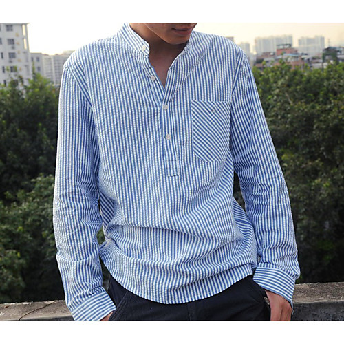 Men's Shirt non-printing Striped Long Sleeve Daily Tops Basic Black Green Beige
Men's Shirt non-printing Striped Long Sleeve Daily Tops Basic Black Green Beige