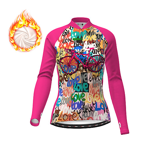 21Grams Women's Long Sleeve Cycling Jersey Winter Fleece Fuchsia Christmas Bike Top Mountain Bike MTB Road Bike Cycling Fleece Lining Breathable Warm Sports Clothing Apparel / Micro-elastic
21Grams Women's Long Sleeve Cycling Jersey Winter Fleece Fuchsia Christmas Bike Top Mountain Bike MTB Road Bike Cycling Fleece Lining Breathable Warm Sports Clothing Apparel / Micro-elastic