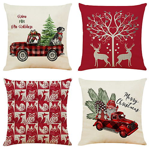 1 Set of 4 pcs Christmas Series Decorative Linen Throw Pillow Cover 18 x 18 inches 45 x 45 cm
1 Set of 4 pcs Christmas Series Decorative Linen Throw Pillow Cover 18 x 18 inches 45 x 45 cm