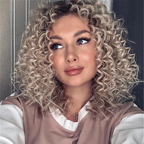 Synthetic Wig Curly Middle Part Wig Short Blonde Synthetic Hair 14 inch Women's Classic Exquisite Fluffy Blonde
Synthetic Wig Curly Middle Part Wig Short Blonde Synthetic Hair 14 inch Women's Classic Exquisite Fluffy Blonde