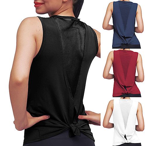 Women's Yoga Top Patchwork Tie Back Fashion White Black Burgundy Cyan Mesh Cotton Fitness Gym Workout Running Tee Tshirt Tank Top Sport Activewear 4 Way Stretch Comfort Moisture Wicking Quick Dry
Women's Yoga Top Patchwork Tie Back Fashion White Black Burgundy Cyan Mesh Cotton Fitness Gym Workout Running Tee Tshirt Tank Top Sport Activewear 4 Way Stretch Comfort Moisture Wicking Quick Dry