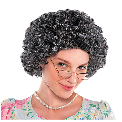 Cosplay Wig Grandma Curly Layered Haircut Wig Short Black Synthetic Hair Women's Cosplay Classic Black
Cosplay Wig Grandma Curly Layered Haircut Wig Short Black Synthetic Hair Women's Cosplay Classic Black