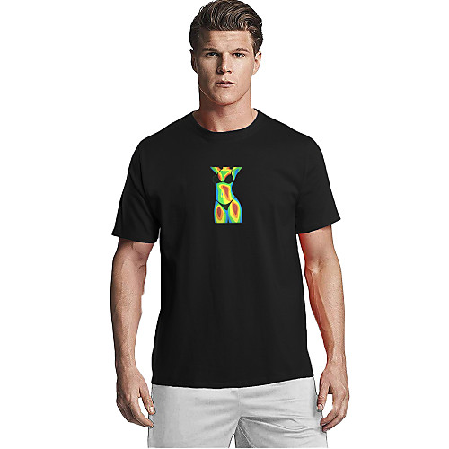 Men's T shirt Other Prints Graphic Short Sleeve Daily Tops Cotton Basic Navy White Black
Men's T shirt Other Prints Graphic Short Sleeve Daily Tops Cotton Basic Navy White Black