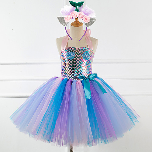 Mermaid Dress Girls' Movie Cosplay Vacation Dress New Year's Blue Dress Headwear Christmas Halloween Carnival Polyester / Cotton Polyester
Mermaid Dress Girls' Movie Cosplay Vacation Dress New Year's Blue Dress Headwear Christmas Halloween Carnival Polyester / Cotton Polyester