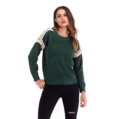 Women's Blouse Shirt Color Block Long Sleeve Patchwork Round Neck Tops Loose Basic Basic Top Wine Green
Women's Blouse Shirt Color Block Long Sleeve Patchwork Round Neck Tops Loose Basic Basic Top Wine Green