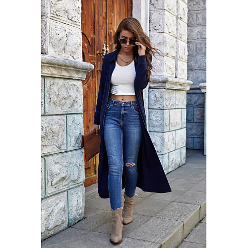 Women's Solid Colored Basic Fall Sweater Coat Maxi Daily Long Sleeve Spandex Coat Tops Royal Blue
Women's Solid Colored Basic Fall Sweater Coat Maxi Daily Long Sleeve Spandex Coat Tops Royal Blue