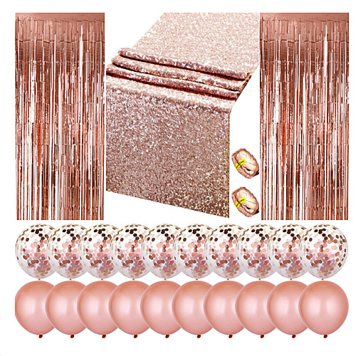 Rose Gold Sequin Table Runners Confetti Balloons Latex Balloons Wedding Birthday Party Festival Home Decoration Photo Prop
Rose Gold Sequin Table Runners Confetti Balloons Latex Balloons Wedding Birthday Party Festival Home Decoration Photo Prop