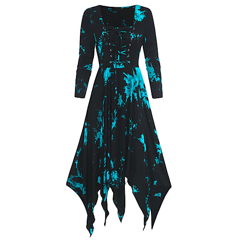 Women's Swing Dress Midi Dress Blue Purple Red Royal Blue Long Sleeve Print Patchwork Print Fall Square Neck Vintage 2021 S M L XL XXL 3XL
Women's Swing Dress Midi Dress Blue Purple Red Royal Blue Long Sleeve Print Patchwork Print Fall Square Neck Vintage 2021 S M L XL XXL 3XL