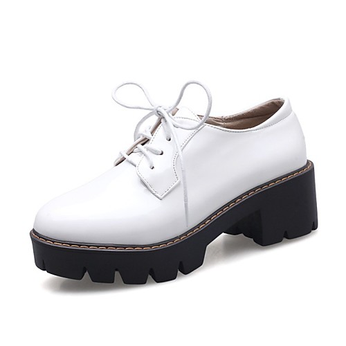 Women's Oxfords Wedge Heel Round Toe British Daily PU Solid Colored White Black Burgundy
Women's Oxfords Wedge Heel Round Toe British Daily PU Solid Colored White Black Burgundy