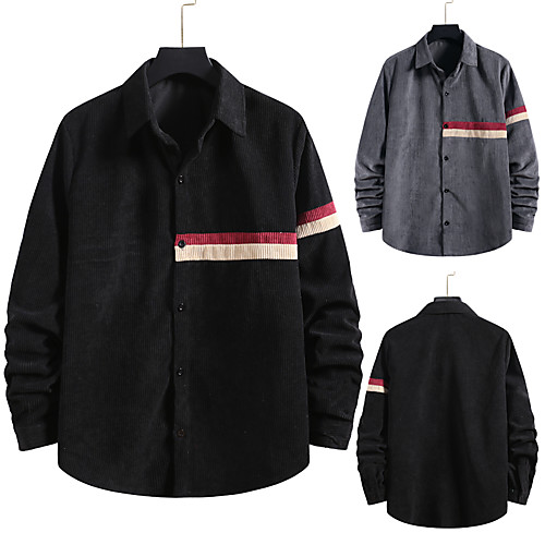 Men's Shirt non-printing Color Block Plus Size Patchwork Long Sleeve Daily Tops Corduroy Elegant Vintage Black Gray
Men's Shirt non-printing Color Block Plus Size Patchwork Long Sleeve Daily Tops Corduroy Elegant Vintage Black Gray