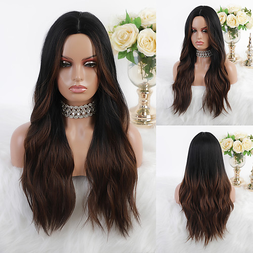 Synthetic Wig Ombre Cosplay Wig Body Wave Natural Wave Middle Part Wig Long Ombre Color Synthetic Hair 26 inch Women's Heat Resistant Party Ombre Hair Brown Mixed Color EMMOR
Synthetic Wig Ombre Cosplay Wig Body Wave Natural Wave Middle Part Wig Long Ombre Color Synthetic Hair 26 inch Women's Heat Resistant Party Ombre Hair Brown Mixed Color EMMOR