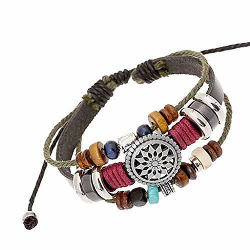 vintage bohemia beaded bracelet, multilayer hand woven wristbands, hemp cords wrap bracelet jewelry for men and women (black)
vintage bohemia beaded bracelet, multilayer hand woven wristbands, hemp cords wrap bracelet jewelry for men and women (black)