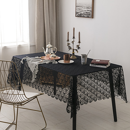 Halloween Party Halloween Table Cloth Polyester Fibre Dust-Proof Lace Solid Colored Holiday Table Cover Table decorations for Desk Rectangular 150220 cm Black 1 pc
Halloween Party Halloween Table Cloth Polyester Fibre Dust-Proof Lace Solid Colored Holiday Table Cover Table decorations for Desk Rectangular 150220 cm Black 1 pc