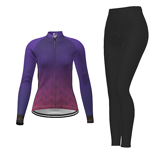 21Grams Women's Long Sleeve Cycling Jersey with Tights Winter Purple Gradient Bike Breathable Quick Dry Moisture Wicking Sports Gradient Mountain Bike MTB Road Bike Cycling Clothing Apparel
21Grams Women's Long Sleeve Cycling Jersey with Tights Winter Purple Gradient Bike Breathable Quick Dry Moisture Wicking Sports Gradient Mountain Bike MTB Road Bike Cycling Clothing Apparel