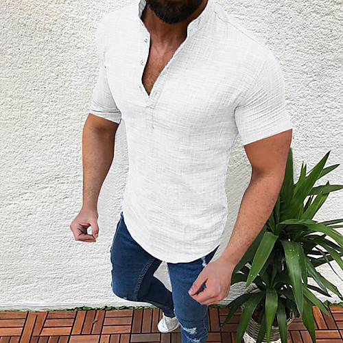 Men's Shirt non-printing Solid Color Short Sleeve Holiday Tops Light Blue White Black
Men's Shirt non-printing Solid Color Short Sleeve Holiday Tops Light Blue White Black