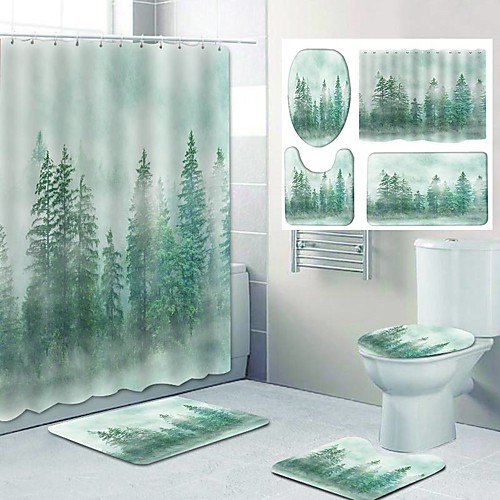 Fresh Pattern PrintingBathroom Shower Curtain Leisure Toilet Four-Piece Design
Fresh Pattern PrintingBathroom Shower Curtain Leisure Toilet Four-Piece Design