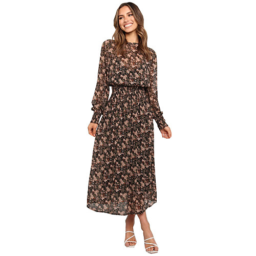Women's Swing Dress Maxi long Dress Brown Long Sleeve Print Print Fall Round Neck Hot Casual 2021 S M L XL
Women's Swing Dress Maxi long Dress Brown Long Sleeve Print Print Fall Round Neck Hot Casual 2021 S M L XL