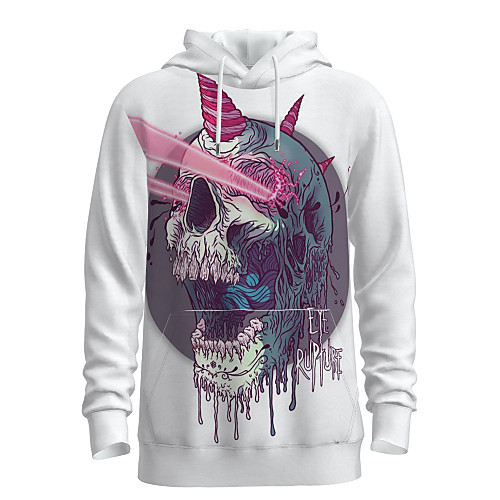 Men's Pullover Hoodie Sweatshirt Graphic Skull Hooded Basic Halloween Hoodies Sweatshirts Long Sleeve White
Men's Pullover Hoodie Sweatshirt Graphic Skull Hooded Basic Halloween Hoodies Sweatshirts Long Sleeve White