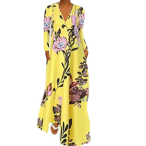 Women's A Line Dress Maxi long Dress White Blue Yellow Long Sleeve Solid Color Patchwork Print Summer V Neck Hot Elegant 2021 S M L XL XXL 3XL 4XL 5XL
Women's A Line Dress Maxi long Dress White Blue Yellow Long Sleeve Solid Color Patchwork Print Summer V Neck Hot Elegant 2021 S M L XL XXL 3XL 4XL 5XL