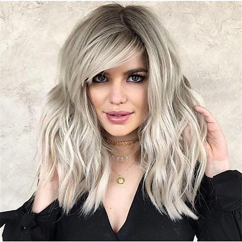 Synthetic Wig Curly Asymmetrical With Bangs Wig Medium Length Grey Synthetic Hair 18 inch Women's Fashionable Design Fluffy Dark Gray
Synthetic Wig Curly Asymmetrical With Bangs Wig Medium Length Grey Synthetic Hair 18 inch Women's Fashionable Design Fluffy Dark Gray