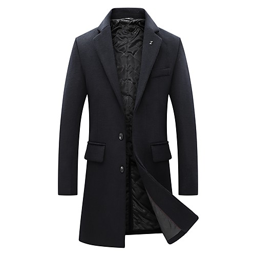 Men's Solid Colored Basic Fall & Winter Trench Coat Long Daily Long Sleeve Wool Coat Tops Black
Men's Solid Colored Basic Fall & Winter Trench Coat Long Daily Long Sleeve Wool Coat Tops Black