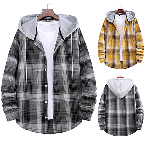 Men's Shirt non-printing Striped Color Block Plus Size Drawstring Long Sleeve Daily Tops Vintage Streetwear Yellow Gray
Men's Shirt non-printing Striped Color Block Plus Size Drawstring Long Sleeve Daily Tops Vintage Streetwear Yellow Gray