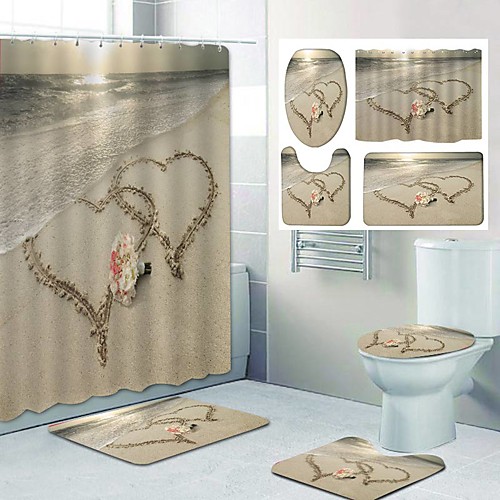 Beach Love Pattern PrintingBathroom Shower Curtain Leisure Toilet Four-Piece Design
Beach Love Pattern PrintingBathroom Shower Curtain Leisure Toilet Four-Piece Design