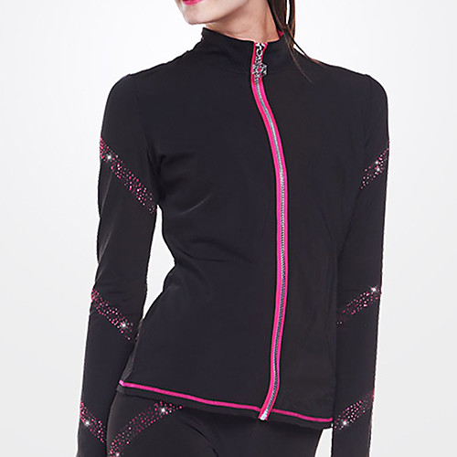 Figure Skating Fleece Jacket Women's Girls' Ice Skating Jacket Top Black Fuchsia Sky Blue Glitter Spandex Stretchy Training Skating Wear Warm Crystal / Rhinestone Long Sleeve Ice Skating Winter
Figure Skating Fleece Jacket Women's Girls' Ice Skating Jacket Top Black Fuchsia Sky Blue Glitter Spandex Stretchy Training Skating Wear Warm Crystal / Rhinestone Long Sleeve Ice Skating Winter