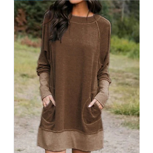Women's Shift Dress Short Mini Dress Black Red Khaki Green Dusty Blue Light gray Gray Long Sleeve Solid Color Color Block Patchwork Fall Winter Round Neck Hot Casual 2021 S M L XL XXL 3XL 4XL 5XL
Women's Shift Dress Short Mini Dress Black Red Khaki Green Dusty Blue Light gray Gray Long Sleeve Solid Color Color Block Patchwork Fall Winter Round Neck Hot Casual 2021 S M L XL XXL 3XL 4XL 5XL