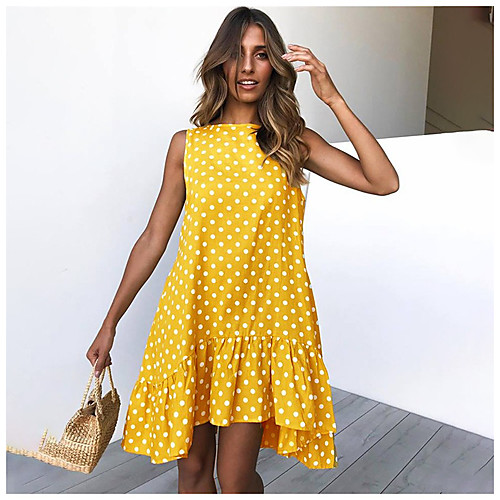 Women's Swing Dress Knee Length Dress Black Blue Yellow Wine Sleeveless Polka Dot Print Clothing Summer Round Neck Hot Elegant 2021 S M L XL XXL 3XL
Women's Swing Dress Knee Length Dress Black Blue Yellow Wine Sleeveless Polka Dot Print Clothing Summer Round Neck Hot Elegant 2021 S M L XL XXL 3XL