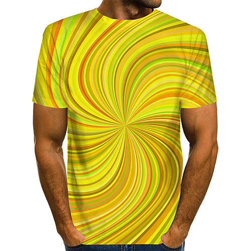 Men's T shirt 3D Print Graphic Optical Illusion Print Short Sleeve Daily Tops Basic Exaggerated Yellow
Men's T shirt 3D Print Graphic Optical Illusion Print Short Sleeve Daily Tops Basic Exaggerated Yellow