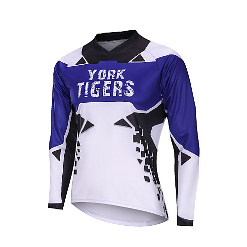 YORK TIGERS Men's Long Sleeve Cycling Jersey Downhill Jersey Blue / White Bike Tee Tshirt Sports Clothing Apparel / Advanced / Micro-elastic
YORK TIGERS Men's Long Sleeve Cycling Jersey Downhill Jersey Blue / White Bike Tee Tshirt Sports Clothing Apparel / Advanced / Micro-elastic
