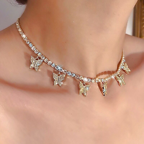 Women's Choker Necklace Pendant Necklace Classic Butterfly Simple Classic Sweet Fashion Alloy Gold Silver 37 cm Necklace Jewelry 1pc For Party Evening Gift Birthday Party / Charm Necklace
Women's Choker Necklace Pendant Necklace Classic Butterfly Simple Classic Sweet Fashion Alloy Gold Silver 37 cm Necklace Jewelry 1pc For Party Evening Gift Birthday Party / Charm Necklace