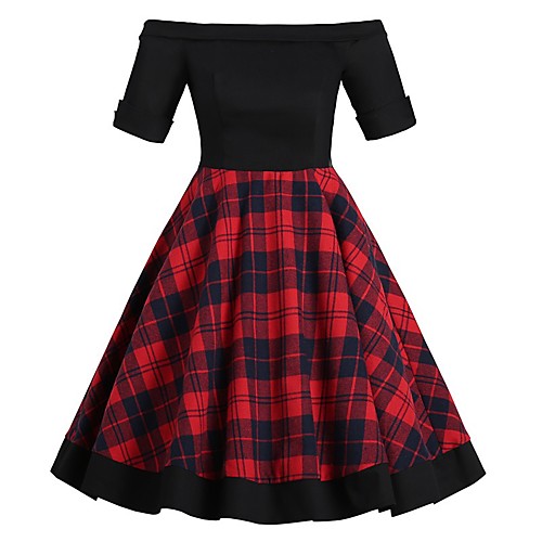 Women's A Line Dress Short Mini Dress Red Short Sleeve Plaid Print Summer Off Shoulder Hot Elegant Vintage 2021 S M L XL XXL
Women's A Line Dress Short Mini Dress Red Short Sleeve Plaid Print Summer Off Shoulder Hot Elegant Vintage 2021 S M L XL XXL