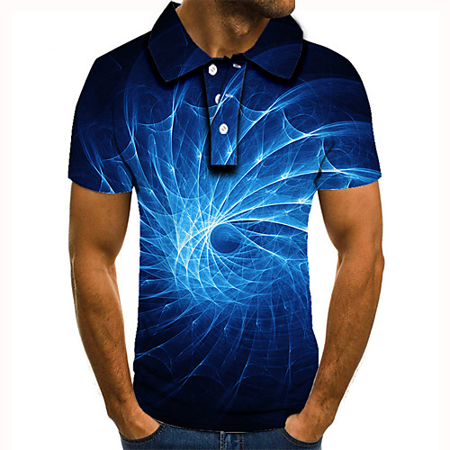 Men's Polo 3D Print Graphic Optical Illusion Print Short Sleeve Daily Tops Basic Blue
Men's Polo 3D Print Graphic Optical Illusion Print Short Sleeve Daily Tops Basic Blue