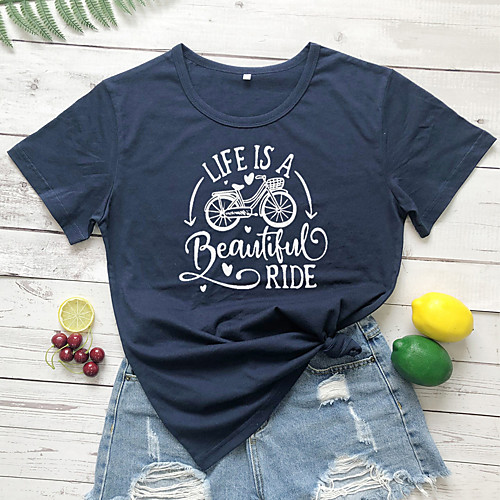 Women's T shirt Graphic Text Letter Print Round Neck Tops 100% Cotton Basic Basic Top White Yellow Wine
Women's T shirt Graphic Text Letter Print Round Neck Tops 100% Cotton Basic Basic Top White Yellow Wine