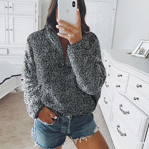 Women's Pullover Sweatshirt Zip Up Hoodie Sweatshirt Solid Color Plain Front Pocket Quarter Zip non-printing Basic Hoodies Sweatshirts Black Red Khaki
Women's Pullover Sweatshirt Zip Up Hoodie Sweatshirt Solid Color Plain Front Pocket Quarter Zip non-printing Basic Hoodies Sweatshirts Black Red Khaki
