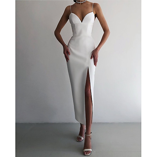 Sheath / Column Sexy bodycon Homecoming Party Wear Dress V Neck Sleeveless Ankle Length Spandex with Split 2021
Sheath / Column Sexy bodycon Homecoming Party Wear Dress V Neck Sleeveless Ankle Length Spandex with Split 2021