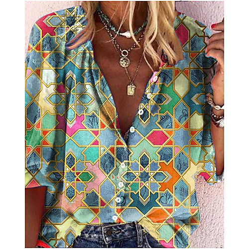 Women's Blouse Shirt Abstract Long Sleeve Print V Neck Tops Basic Basic Top Blue / Green Black Blue
Women's Blouse Shirt Abstract Long Sleeve Print V Neck Tops Basic Basic Top Blue / Green Black Blue