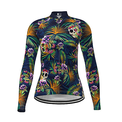 Women's Long Sleeve Cycling Jersey Winter Dark Navy Skull Floral Botanical Bike Jersey Top Mountain Bike MTB Road Bike Cycling Quick Dry Sports Clothing Apparel / Micro-elastic / Athleisure
Women's Long Sleeve Cycling Jersey Winter Dark Navy Skull Floral Botanical Bike Jersey Top Mountain Bike MTB Road Bike Cycling Quick Dry Sports Clothing Apparel / Micro-elastic / Athleisure