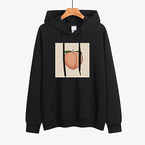Women's Pullover Hoodie Sweatshirt Fruit Front Pocket Daily Other Prints Basic Hoodies Sweatshirts Loose White Black Red
Women's Pullover Hoodie Sweatshirt Fruit Front Pocket Daily Other Prints Basic Hoodies Sweatshirts Loose White Black Red