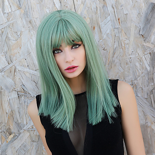 Cosplay Costume Wig Synthetic Wig Straight Natural Straight Side Part Neat Bang With Bangs Wig Medium Length Pink Green Synthetic Hair 18 inch Women's Cosplay Party African American Wig Pink Green
Cosplay Costume Wig Synthetic Wig Straight Natural Straight Side Part Neat Bang With Bangs Wig Medium Length Pink Green Synthetic Hair 18 inch Women's Cosplay Party African American Wig Pink Green