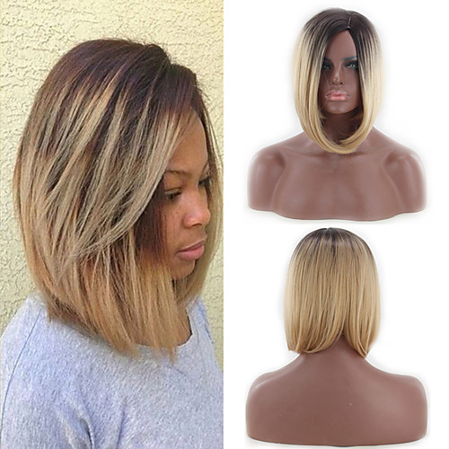 Wigs Women's Dyed Side Bobo Short Hair Black Gradient Brown Yellow Middle Short Straight Hair Set
Wigs Women's Dyed Side Bobo Short Hair Black Gradient Brown Yellow Middle Short Straight Hair Set