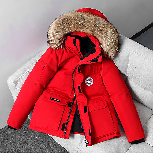 Men's Down Parka Solid Colored White Duck Down Long POLY White / Black / Red S / M / L
Men's Down Parka Solid Colored White Duck Down Long POLY White / Black / Red S / M / L