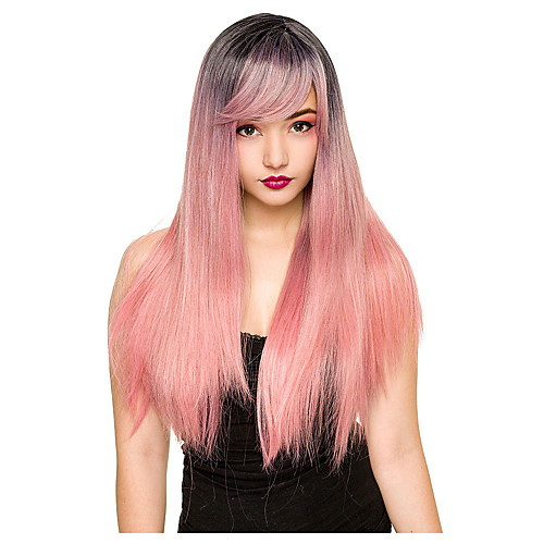 Cosplay Wig Dark Root Pink Straight With Bangs Wig Very Long Pink Synthetic Hair Women's Anime Cosplay Exquisite Pink
Cosplay Wig Dark Root Pink Straight With Bangs Wig Very Long Pink Synthetic Hair Women's Anime Cosplay Exquisite Pink
