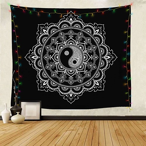 Wall Tapestry Art Decor Blanket Curtain Hanging Home Bedroom Living Room Dorm Decoration Polyester Black Background White Gossip Mandala View Indian
Wall Tapestry Art Decor Blanket Curtain Hanging Home Bedroom Living Room Dorm Decoration Polyester Black Background White Gossip Mandala View Indian