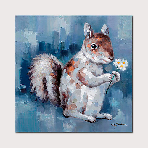 Oil Painting Hand Painted Square Abstract Animals Modern Rolled Canvas (No Frame)
Oil Painting Hand Painted Square Abstract Animals Modern Rolled Canvas (No Frame)