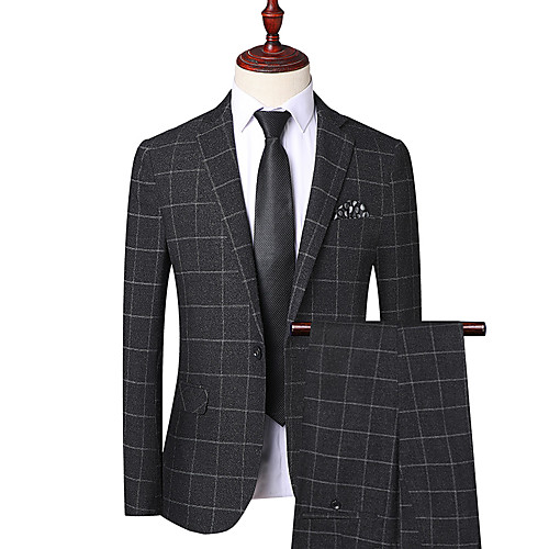 Tuxedos Tailored Fit Notch Single Breasted One-button Polyester Grid / Plaid Patterns
Tuxedos Tailored Fit Notch Single Breasted One-button Polyester Grid / Plaid Patterns