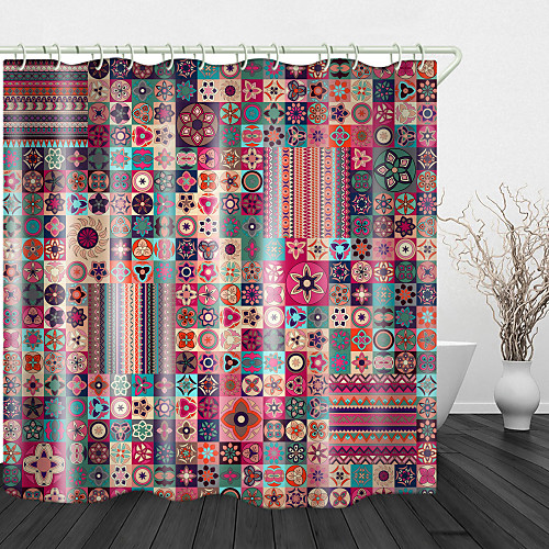 Colorful Ethnic flowers Print Waterproof Fabric Shower Curtain for Bathroom Home Decor Covered Bathtub Curtains Liner Includes with Hooks
Colorful Ethnic flowers Print Waterproof Fabric Shower Curtain for Bathroom Home Decor Covered Bathtub Curtains Liner Includes with Hooks